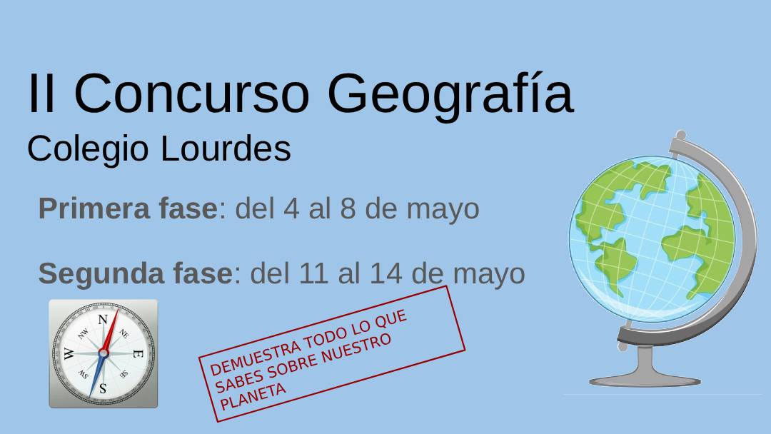 II Concurso de Geografía - colegio Lourdes FUHEM