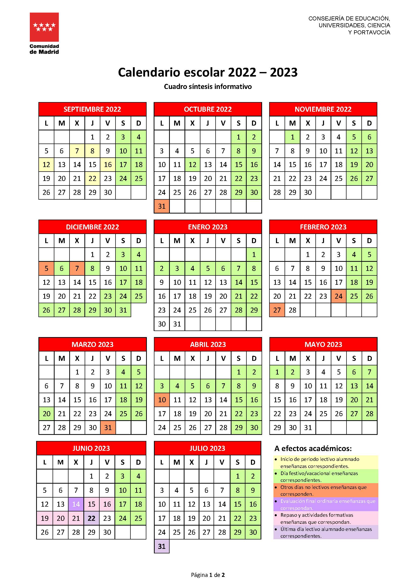 calendario escolar 2022 23 23 05 Pgina 1