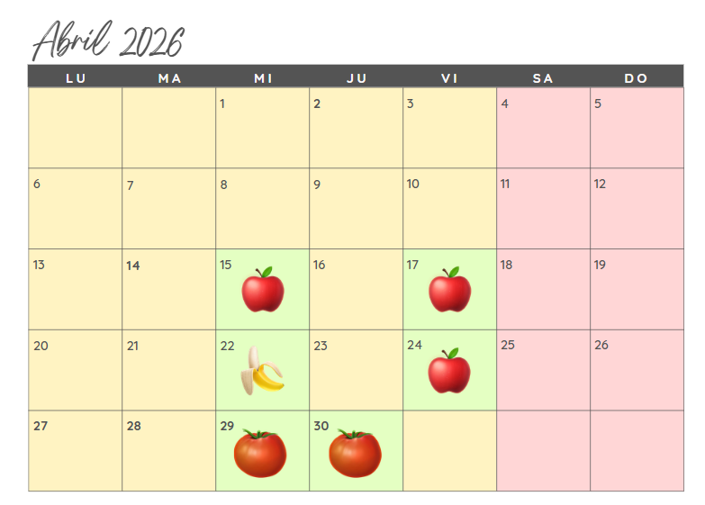 calendario abril 26